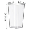 HG- BFP48 - JARRÓN DE PLÁSTICO TRANSPARENTE 24.5CM (40/1)