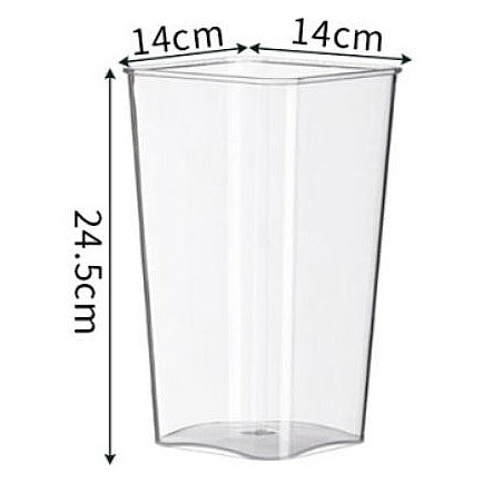 HG- BFP48 - JARRÓN DE PLÁSTICO TRANSPARENTE 24.5CM (40/1)