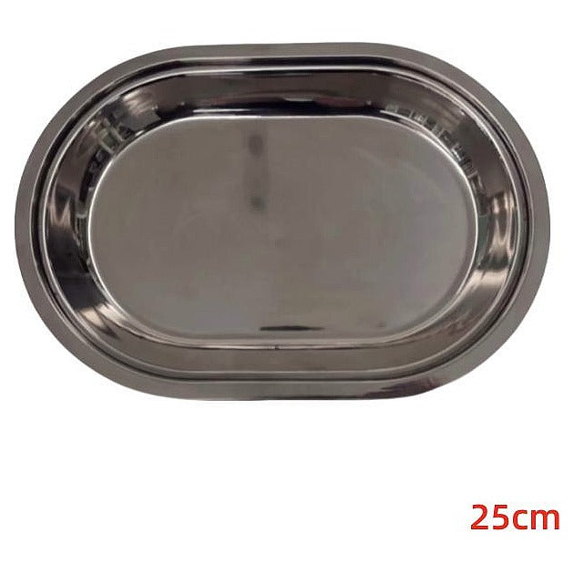 KT-SK195 - BANDEJA OVALADA DE ACERO INOXIDABLE 25CM (150/1)