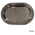 KT-SK196 - BANDEJA OVALADA DE ACERO INOXIDABLE 27 CM (120/1)