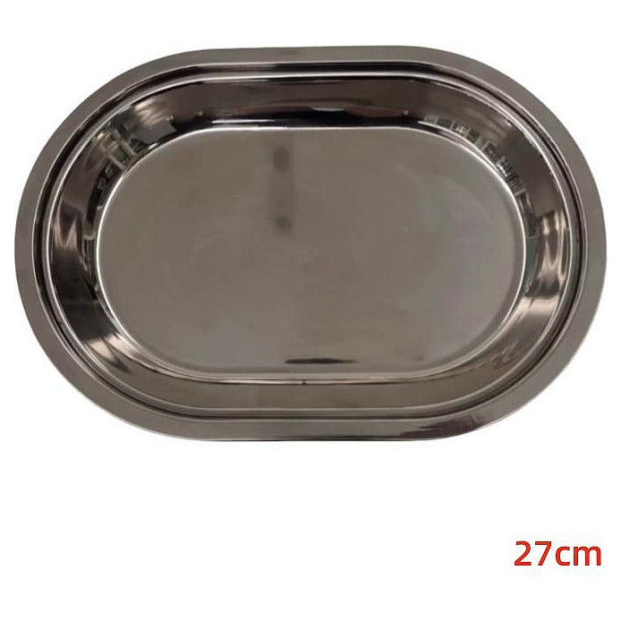 KT-SK196 - BANDEJA OVALADA DE ACERO INOXIDABLE 27 CM (120/1)