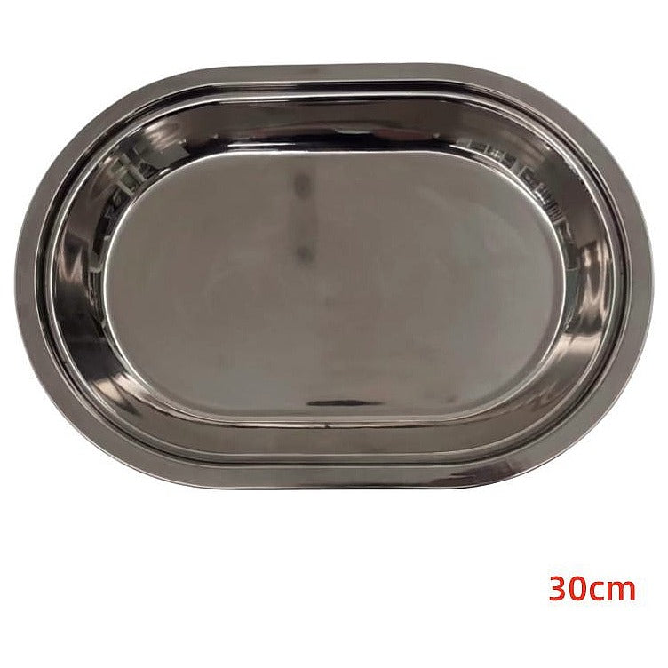 KT-SK197 - BANDEJA OVALADA DE ACERO INOXIDABLE 30CM (100/1)