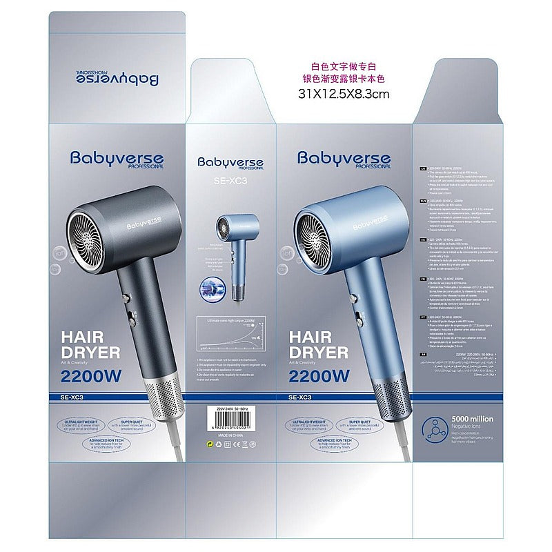 BS-B013 - SECADOR DE PELO 2200W AZUL (40/1)