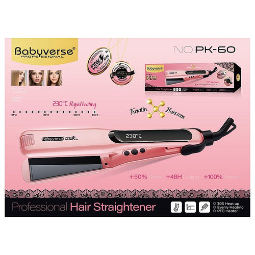 BS-B020 - PLANCHA DE PELO PROFESIONAL ROSA (20/1)