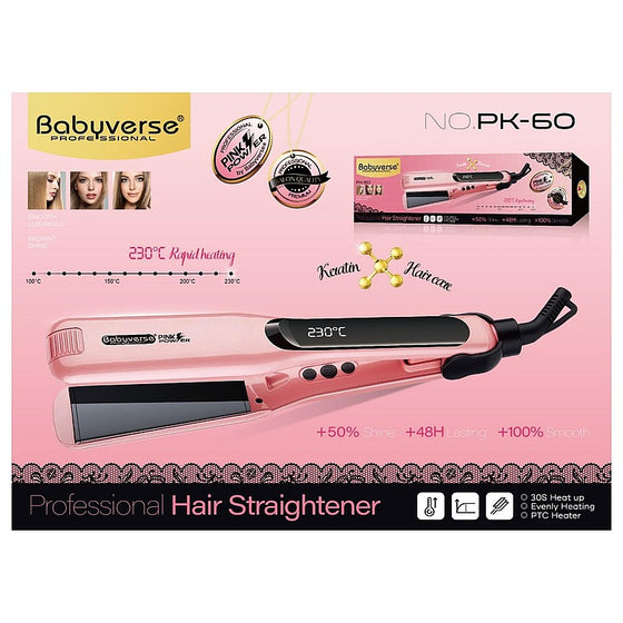 BS-B020 - PLANCHA DE PELO PROFESIONAL ROSA (20/1)