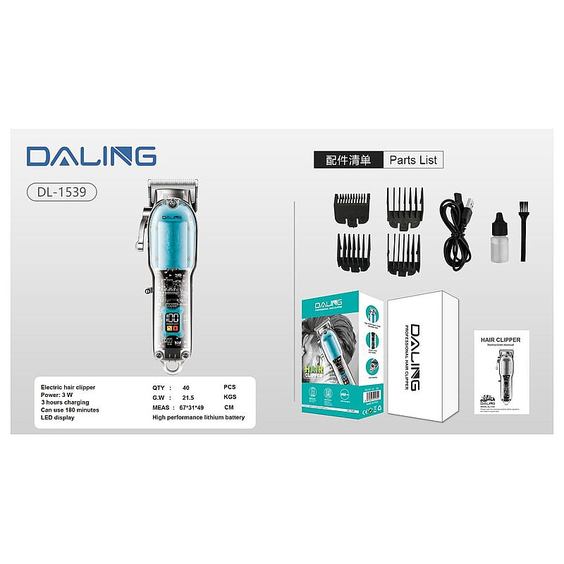 DL-1539 - MÁQUINA CORTAPELO ELÉCTRICA CON PANTALLA LED (40/1)