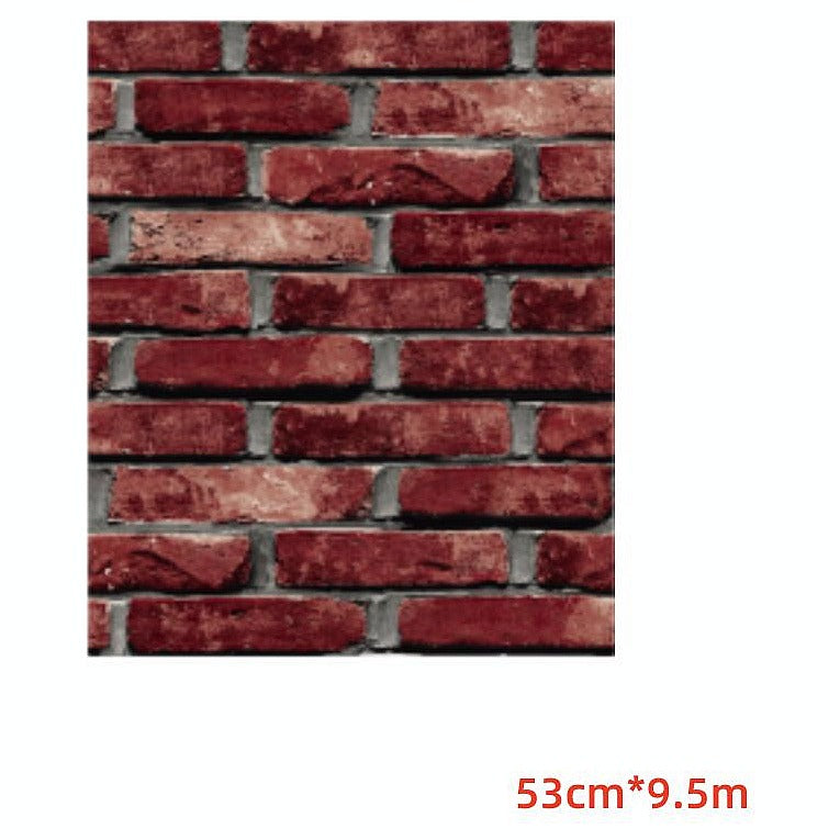 BM-LJ073 - PAPEL TAPIZ EFECTO LADRILLO ROJO 53CM*9.5M (20/1)