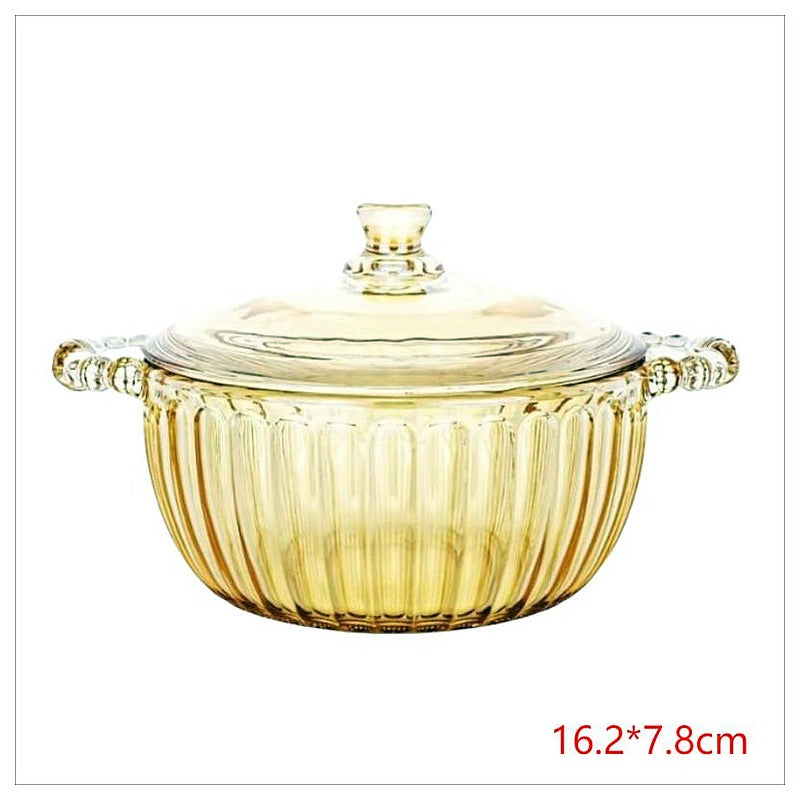 HG-KRG146 - CACEROLA DE VIDRIO CON TAPA 16.2*7.8CM (18/1)
