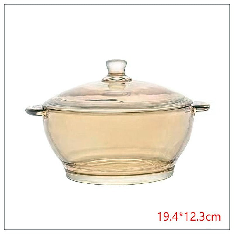 HG-KRG147 - CACEROLA DE VIDRIO CON TAPA 19.4*12.3 CM (18/1)