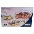 HG-KRG148 - SET DE FUENTES OVALADAS DE VIDRIO (6/1)