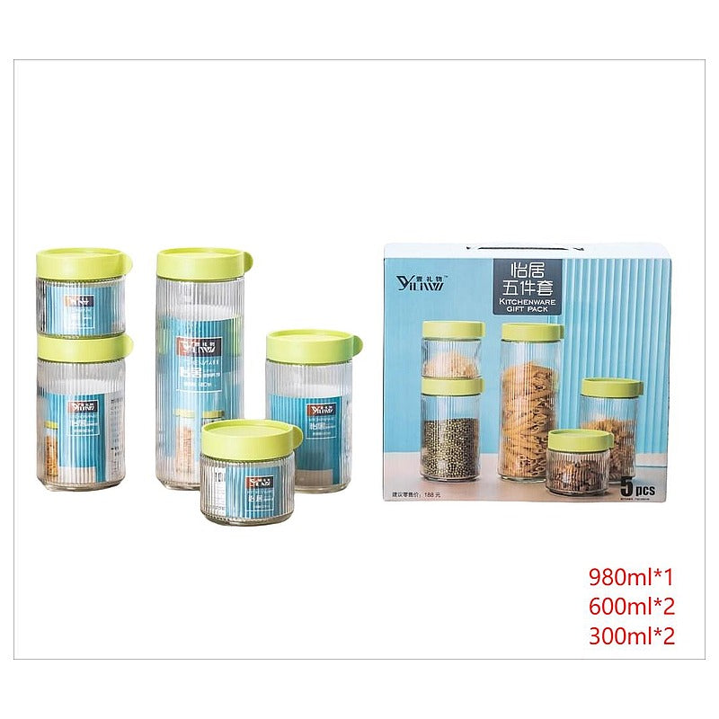 HG-KRG159 - SET DE FRASCOS DE COCINA HERMÉTICOS (12/1)