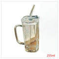 HG-KRG167 - VASO TRANSPARENTE CON TAPA Y POPOTE 255ML (75/1)