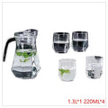 HG-KRG183 - JARRA CON CUATRO VASOS DE VIDRIO 1.3L (12/1)