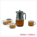 HG-KRG185 - SET DE JARRA Y TAZAS PARA TÉ DE VIDRIO (16/1)