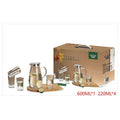 HG-KRG180 - SET DE JARRA Y VASOS DE VIDRIO TRANSPARENTE (12/1)