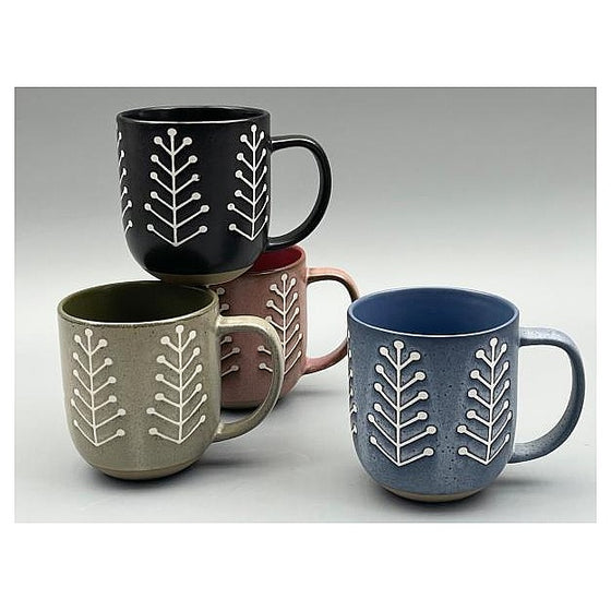 T01-27 - SET DE TAZAS DE CERÁMICA DECORADAS (48/1)
