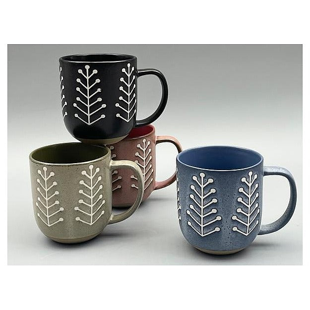 T01-27 - SET DE TAZAS DE CERÁMICA DECORADAS (48/1)