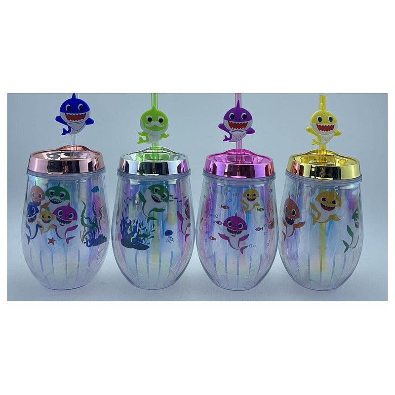 HG-LZC24 - VASOS CON TAPA Y POPOTE DECORADOS (100/1)