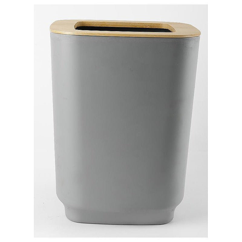 HG-JSH22 - BASURERO DE PLÁSTICO CON TAPA DE MADERA (24/1)