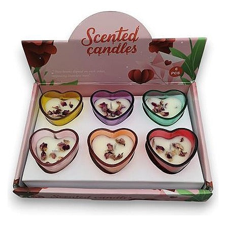MJ13-009 - VELAS AROMÁTICAS EN FORMA DE CORAZÓN (144/1)