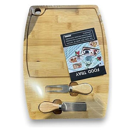 KT-JCT48 - TABLA DE BAMBÚ CON UTENSILIOS PARA QUESO (36/1)