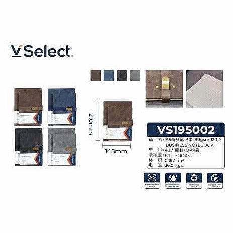 VS19500 2 - CUADERNO EMPRESARIAL A5 120 PÁGINAS (80/1)