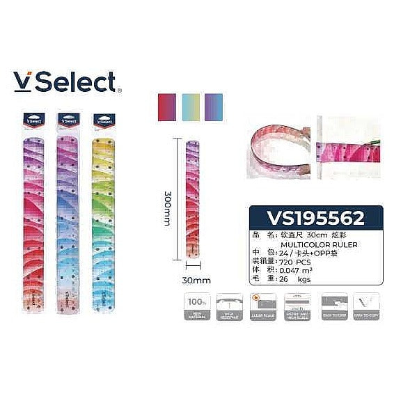 VS19556 2 - REGLA FLEXIBLE 30 CM MULTICOLOR (720/1)