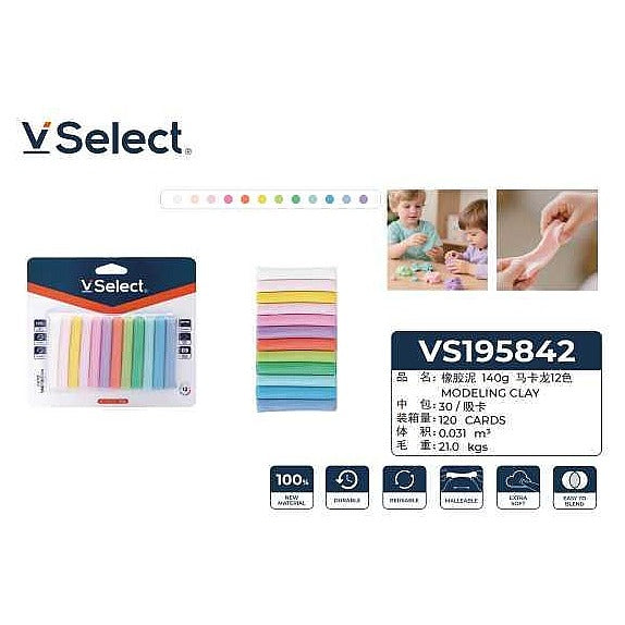 VS19584 2 - ARCILLA DE MODELAR 12 COLORES 140G (120/1)