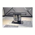 XY-F-T27 - MESA CON BASE DE VIDRIO Y METAL (2/1)