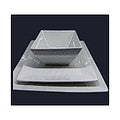 NH-CT-50 - SET DE PLATOS CUADRADOS DE CERÁMICA BLANCA (48/1)