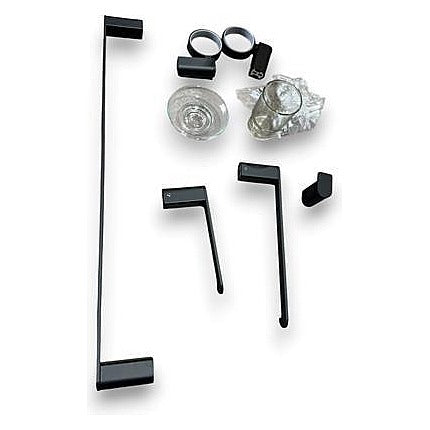 WY22004 - JUEGO DE ACCESORIOS DE BAÑO NEGRO (5/1)