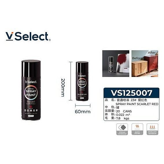 VS125007 - PINTURA EN SPRAY ROJO ESCARLATA 450ML (24/1)