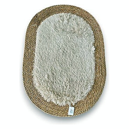 HG-GZH06 - ALFOMBRA OVALADA DE YUTE Y FELPA (30/1)