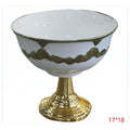 LT-AC-319 - FRUTERO DE PORCELANA CON BASE DORADA (18/1)