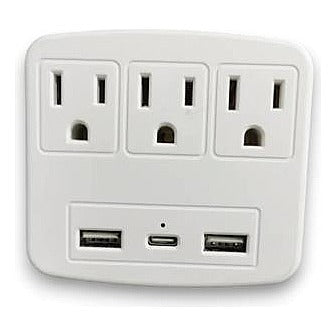 HS-E-UC2 - ADAPTADOR DE ENCHUFE CON USB Y USB-C (240/1)