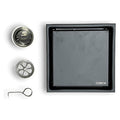 MFD10815 -1 - REJILLA DRENAJE DE PISO CUADRADO NEGRO 15X15 (50/1)