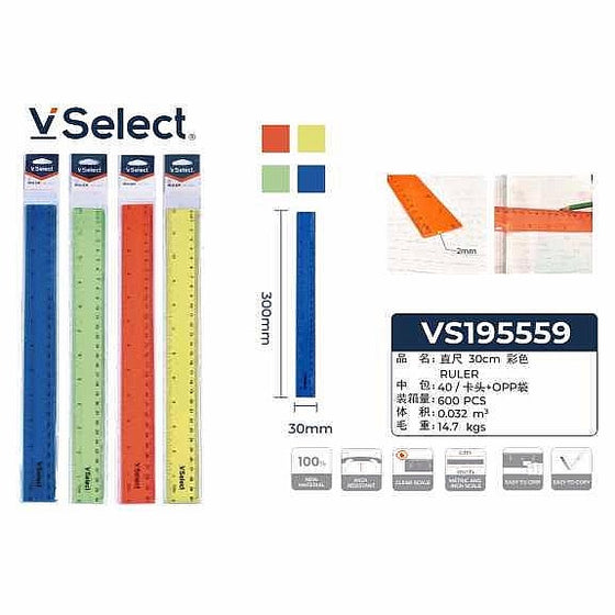 VS195559 - REGLA DE 30 CM DE COLORES (600/1)