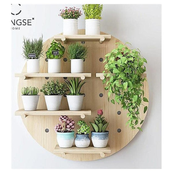 HG-XZY72 - ESTANTE DE PARED CIRCULAR DE MADERA (8/1)