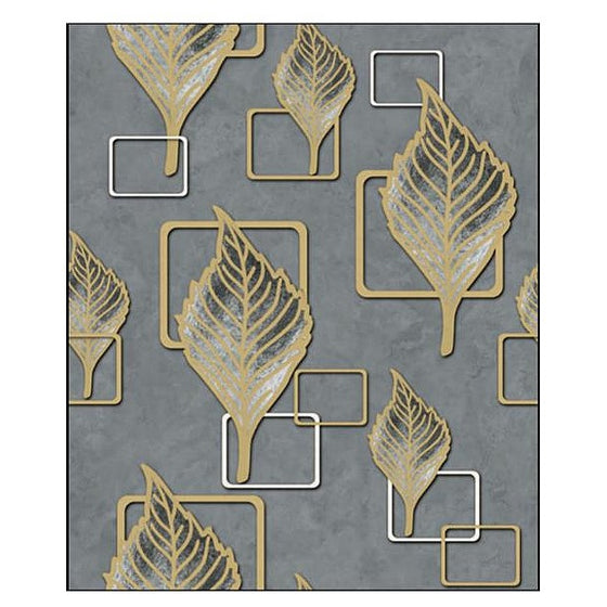 HS-LJW40 - PAPEL TAPIZ DISEÑO HOJAS DORADAS (20/1)