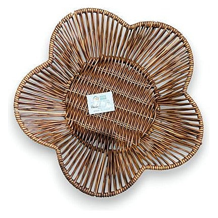 KT-JCT24 - CENTRO DE MESA DE MIMBRE EN FORMA DE FLOR (100/1)
