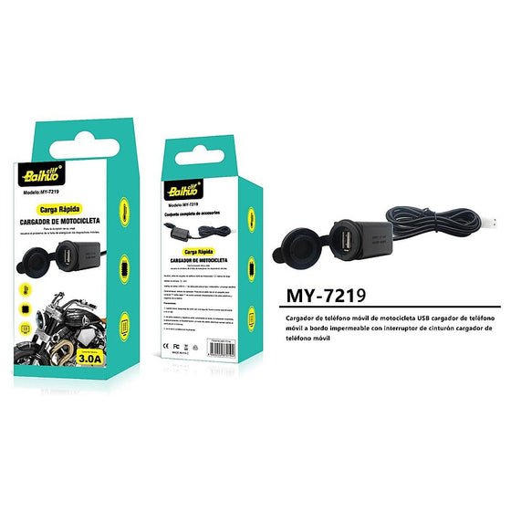 MY-7219 - CARGADOR USB PARA MOTOCICLETA (200/1)