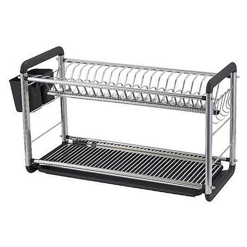 CH85-072 - ESCURRIDOR DE PLATOS CROMADO NEGRO (6/1)