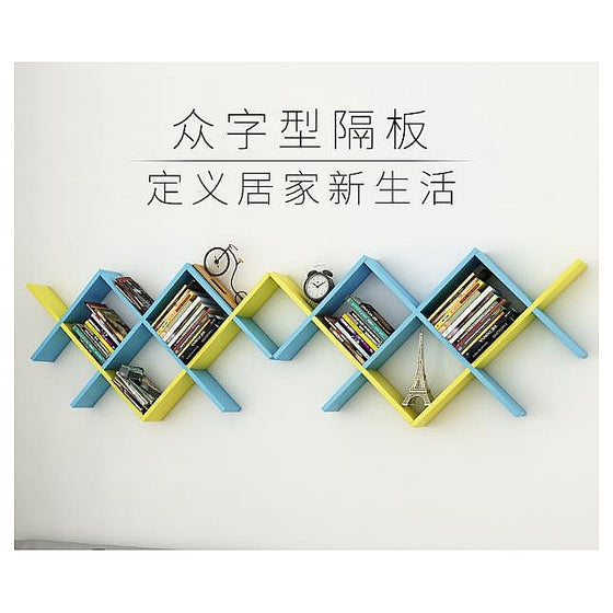 HG-XZY45 - ESTANTE DE PARED GEOMÉTRICO MULTICOLOR (6/1)