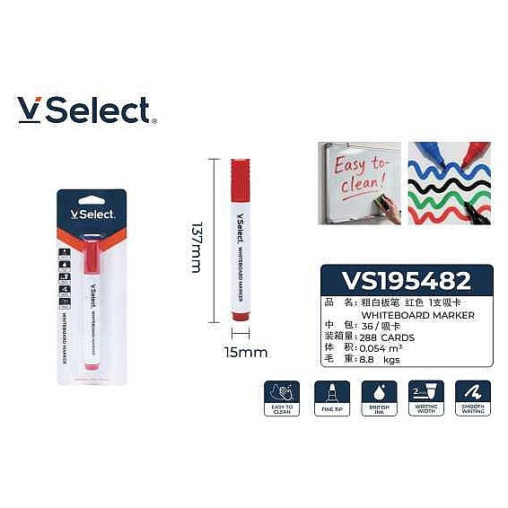 VS19548 2 - MARCADOR PARA PIZARRA BLANCA ROJO (288/1)