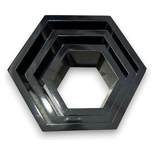 HG-JHH7 - SET DE REPISAS HEXAGONALES NEGRAS (1/1)