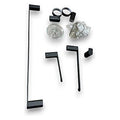 WY22004 - JUEGO DE ACCESORIOS DE BAÑO NEGRO (5/1)