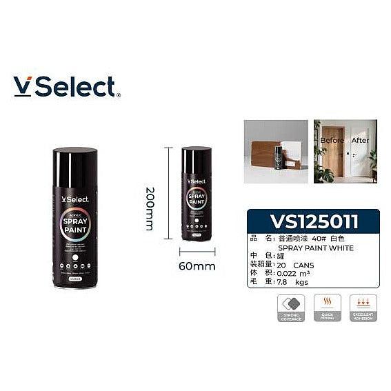 VS125011 - PINTURA EN SPRAY BLANCA 200MM*60MM (24/1)