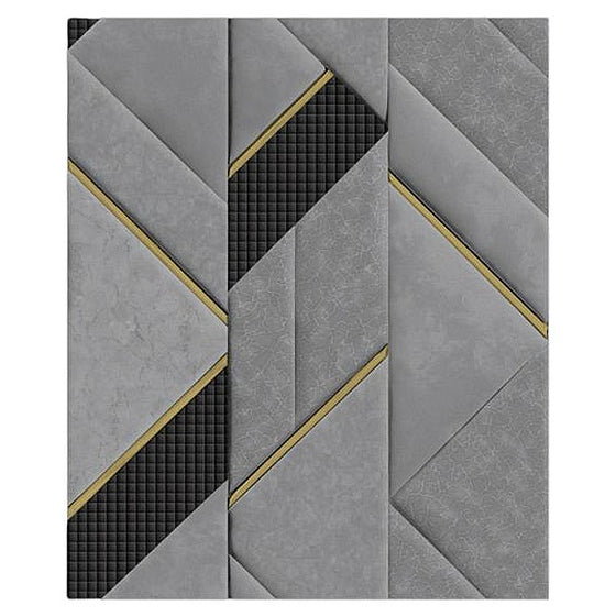 HS-LJW26 - PAPEL TAPIZ GEOMÉTRICO GRIS Y NEGRO (20/1)