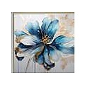 HG-PF-11 - CUADRO CON FLOR AZUL 23X23 CM (16/1)